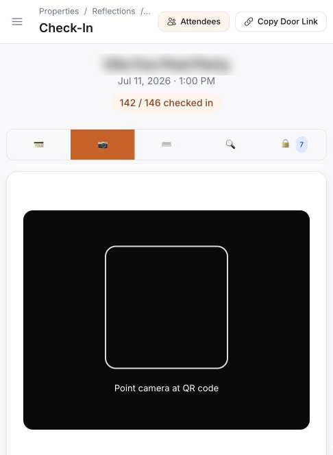 Phone check-in screen showing a checked-in guest with seats A-3 and A-4